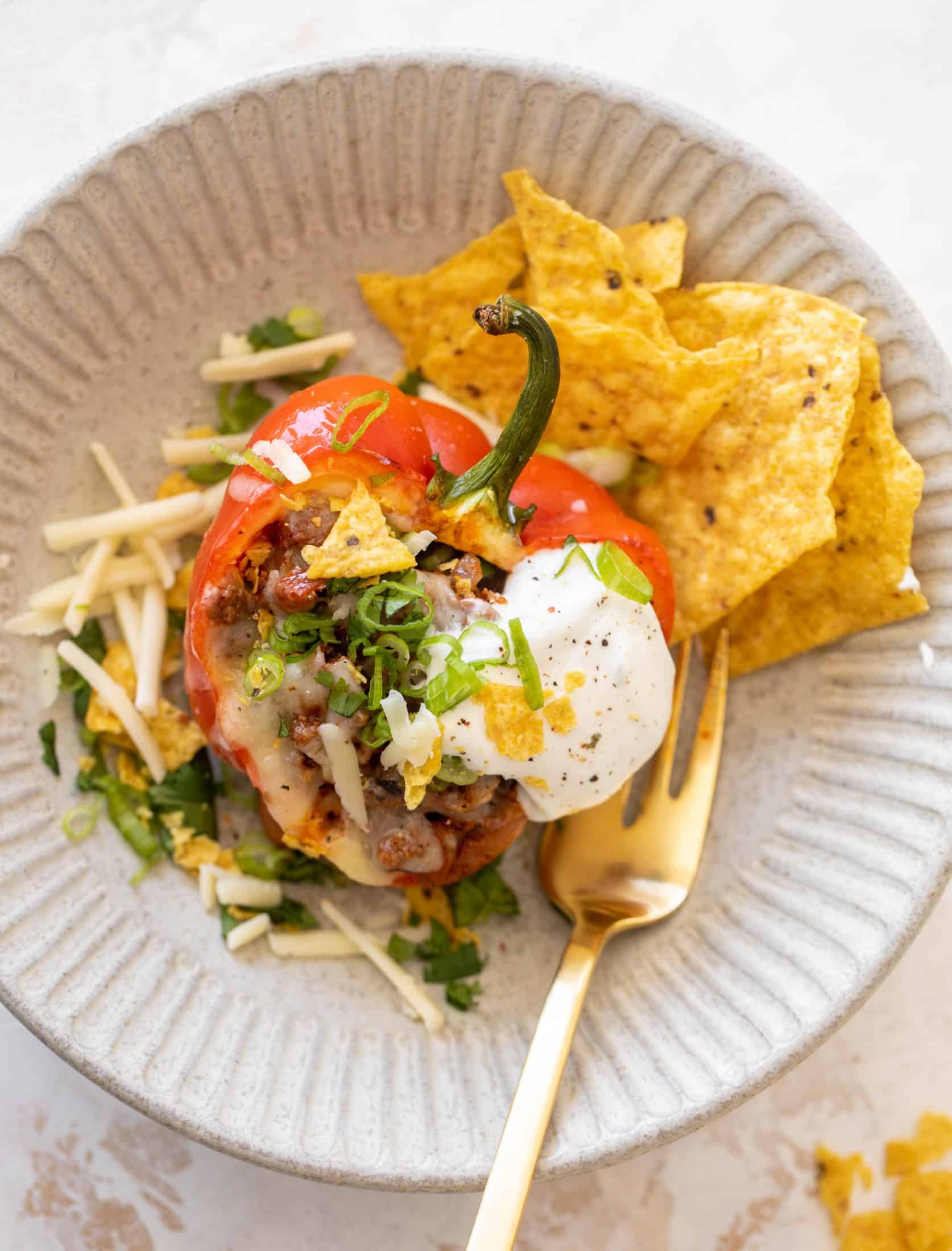 chili stuffed peppers