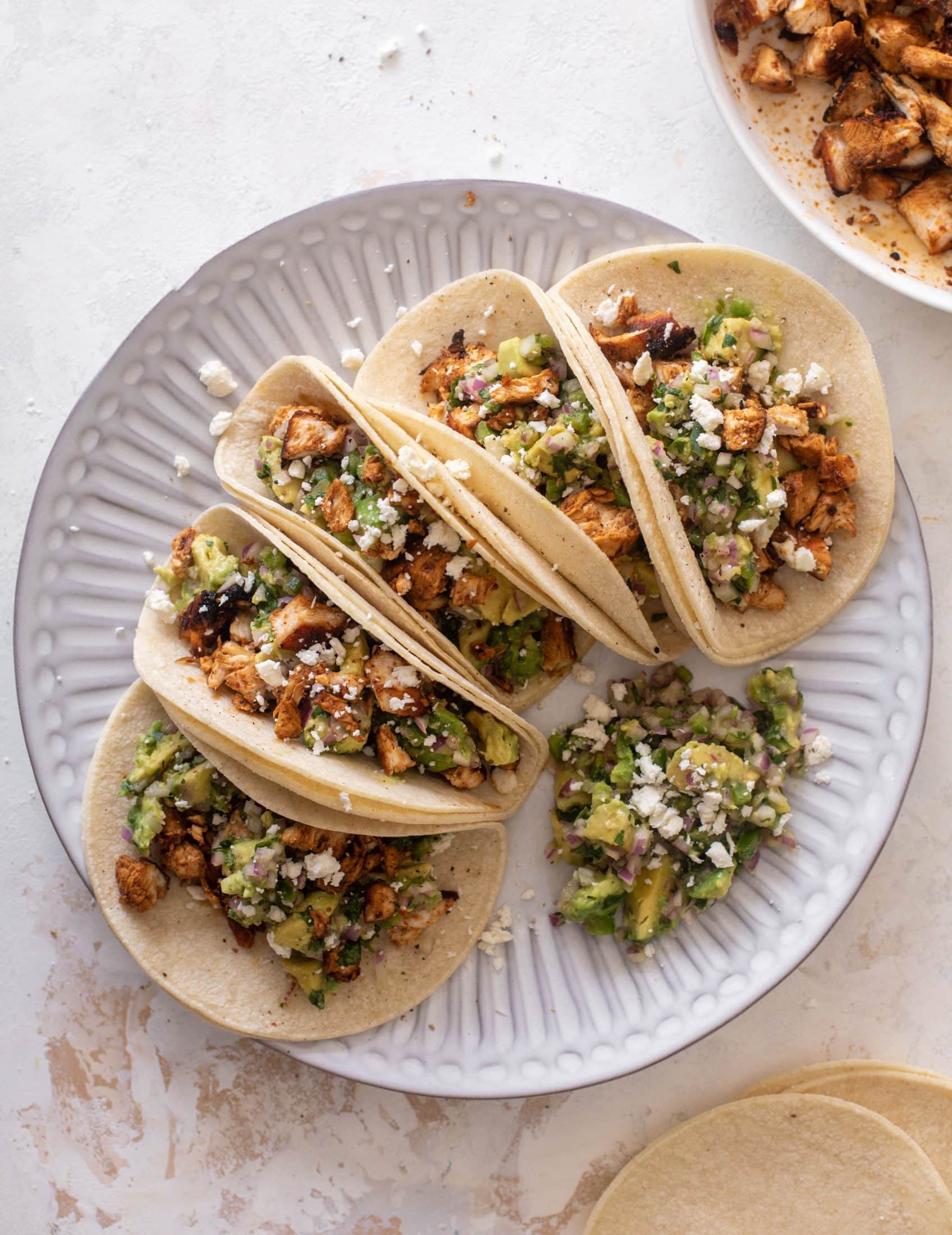 hot honey chipotle chicken tacos