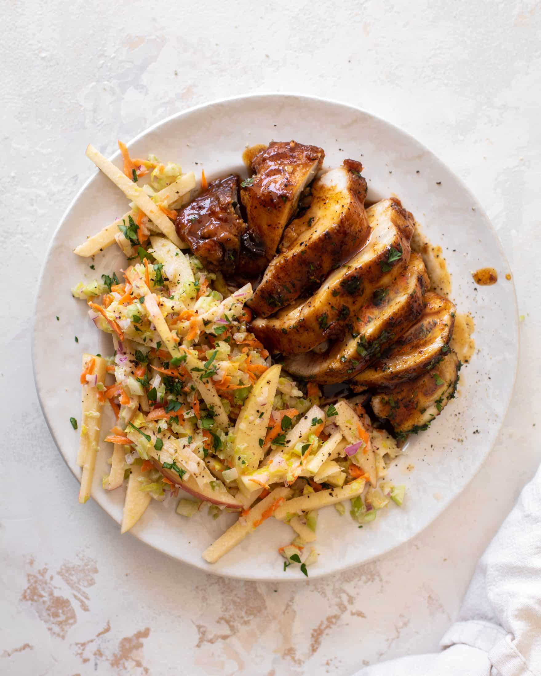 sticky apple cider chicken